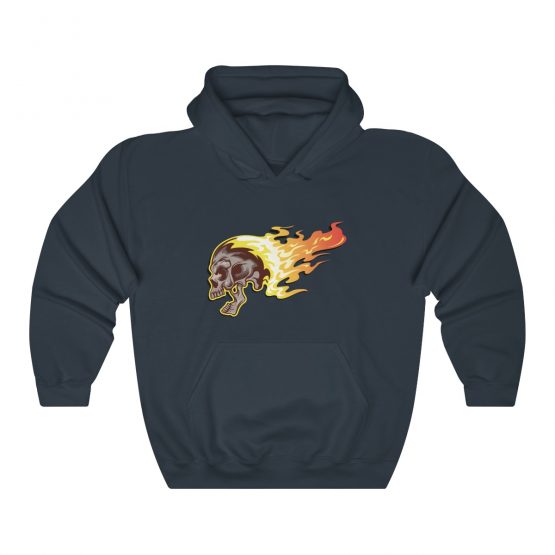 Unisex Hooded Sweatshirt Flaming Skull