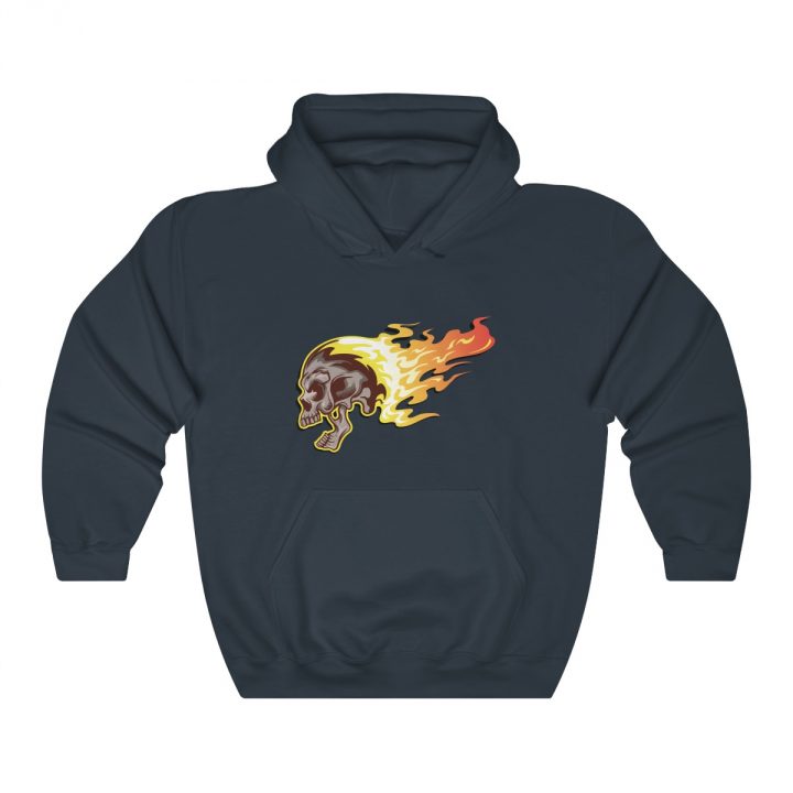 Unisex Hooded Sweatshirt Flaming Skull