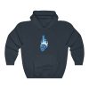 Unisex Hooded Sweatshirt Blue Flaming Skull