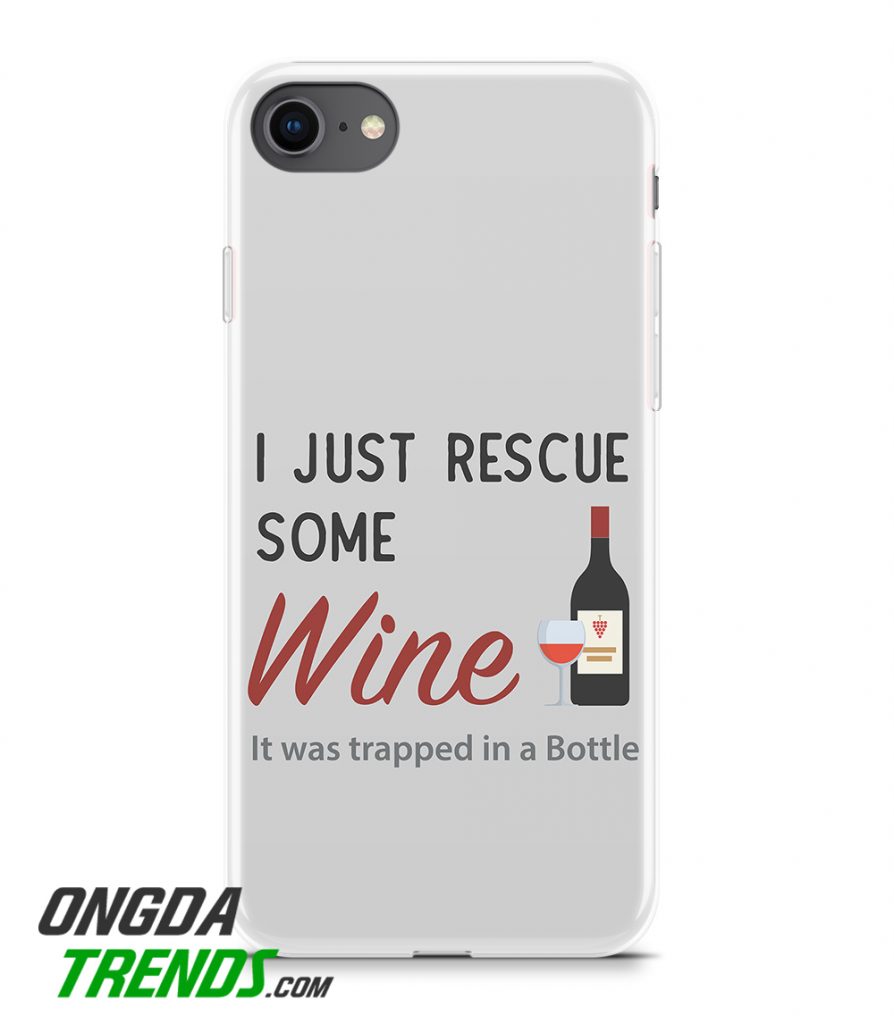 phone case i just rescue some wine