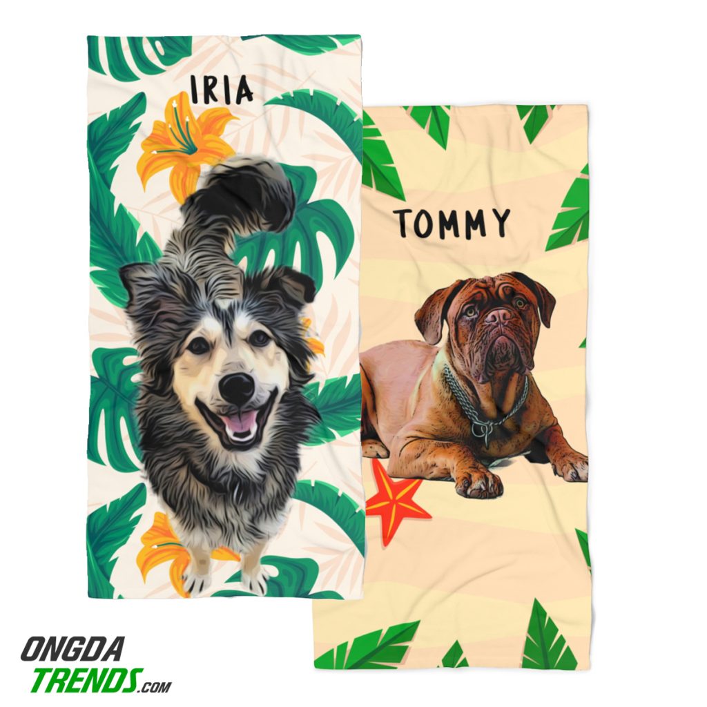 custom beach towel with your pet