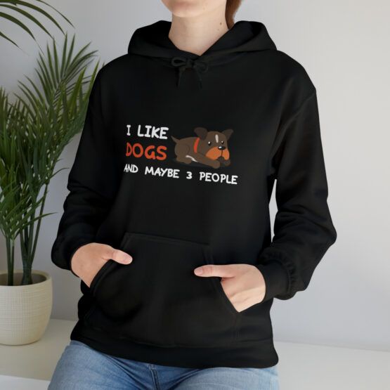 Hooded Sweatshirt I like dogs and maybe 3 people